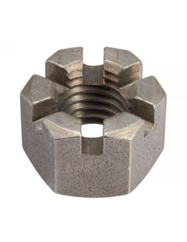1 x Ecrou à CRENEAUX HK M10 Acier zingué