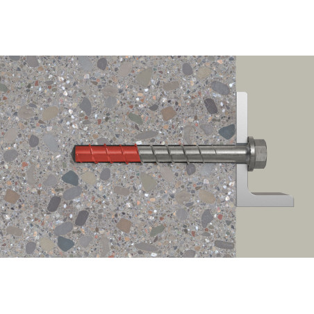 1 x Vis béton Tête hexagonale TH FISCHER ULTRACUT FBS II US 10X140 Inox A4