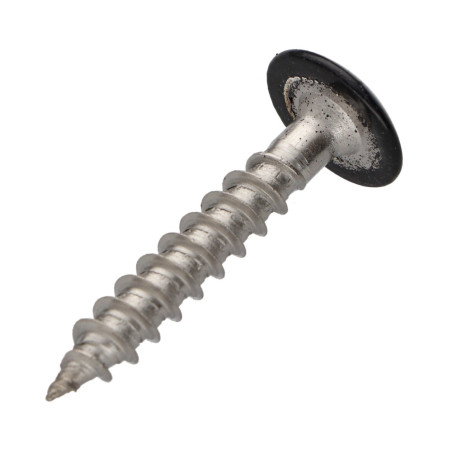 1 x Vis Penture 6X35 Filetée sur 30 TORX T30 Inox A2 Laqué noir RAL9005 noir foncé
