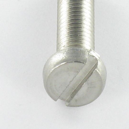 1 x Vis métaux Inox A2 Tête cylindrique TC Fendue M3X4 microvis