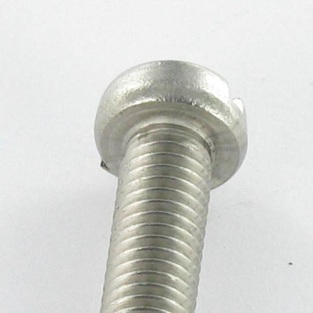1 x Vis métaux Inox A2 Tête cylindrique TC Fendue M2X16 microvis
