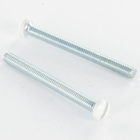 1 x Vis métaux Tête fraisée bombée TFB Fendue M4X65 Diamètre de tête: 7.5 Bossage extérieur Acier zingué RAL9016