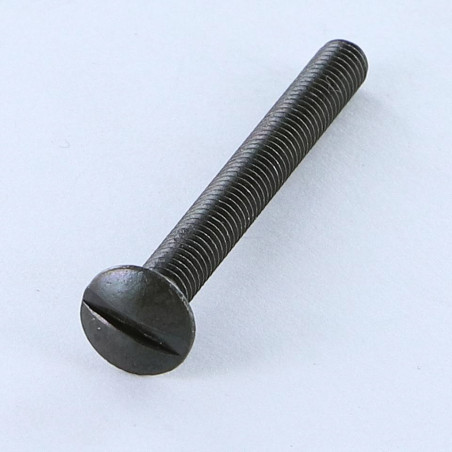 1 x Vis métaux Tête fraisée bombée TFB Fendue M5X30 Acier zingué noir