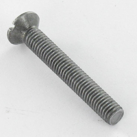 1 x Vis métaux Tête fraisée bombée TFB Fendue M4X60 Diamètre de tête: 7.5 BO Acier brut