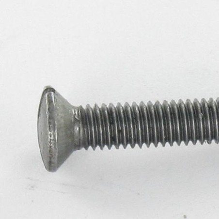 1 x Vis métaux Tête fraisée bombée TFB Fendue M4X65 Acier brut
