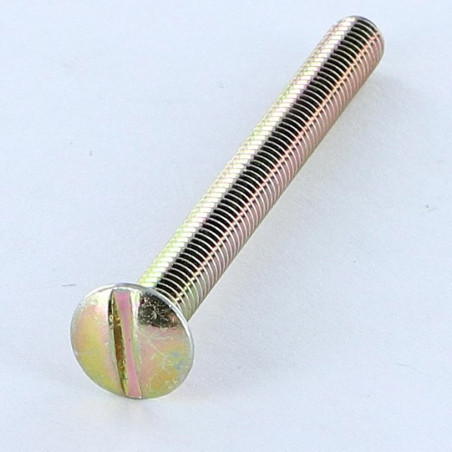 1 x Vis métaux Tête fraisée bombée TFB Fendue M6X25 Bichromaté