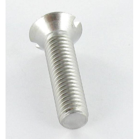1 x Vis métaux Tête fraisée bombée TFB Fendue M2X3.5 Acier brut microvis