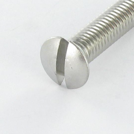 1 x Vis métaux Tête fraisée bombée TFB Fendue M2X3.5 Acier brut microvis