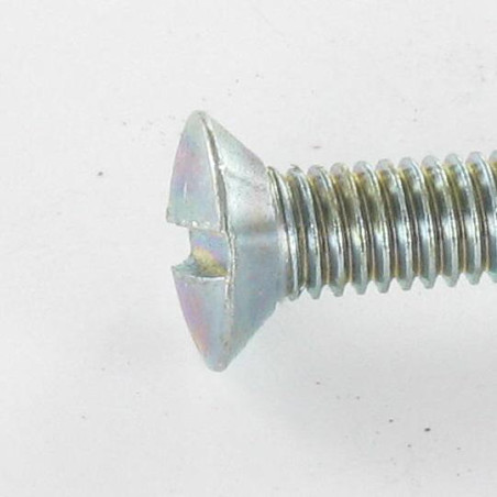 1 x Vis métaux Tête fraisée bombée TFB Fendue M5X40 Acier zingué