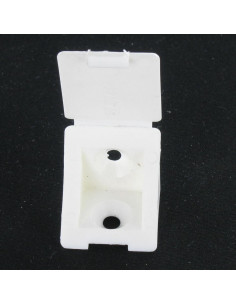 Embase collerette TRIANGLE Plastique 2 Trous Blanc