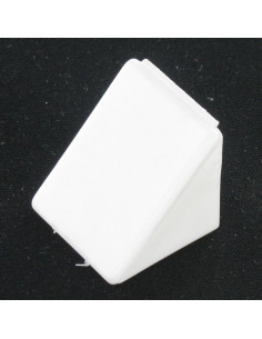 Embase collerette TRIANGLE Plastique 2 Trous Blanc 2