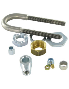 Etrier Acier zingué Fond droit ou plat 140X101X140 M14/43