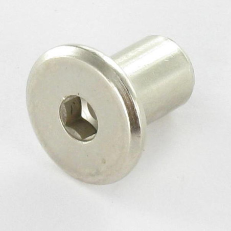 1 x Combifix Tête plate 15/8X12 M6 Clé de 4 HC4 Acier nickelé
