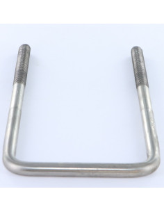 Etrier Fond droit ou plat 124X67X124 M8/50/50 Inox A2