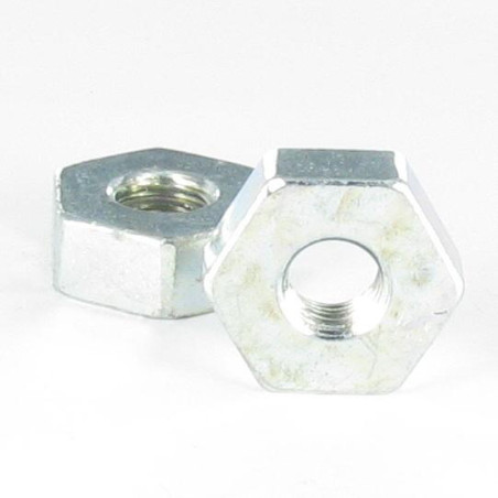 1 x Ecrou Acier zingué Hexagonal M12 Epaisseur 10.5 Sur plat 26