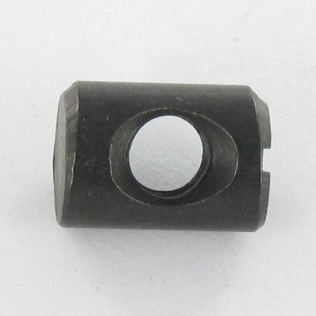 1 x Plot fendu 10X14 M6 CENTRE Acier zingué noir