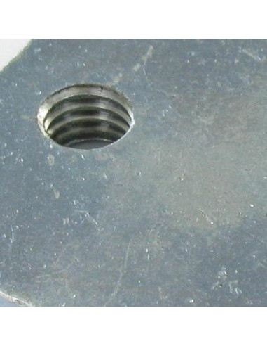 1 x PLAQUETTE 2 Trous 75X40X6 M8 Acier zingué
