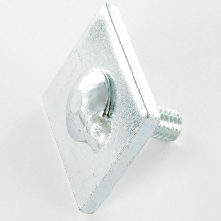 1 x PLAQUETTE 40X32X5 + TRCC JAPY tête ronde collet carré 8X25 Acier zingué