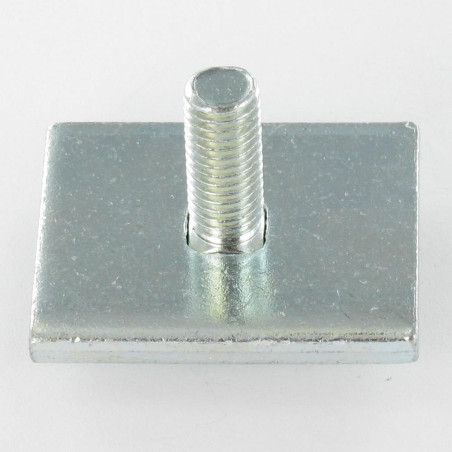 1 x PLAQUETTE 40X32X5 + TRCC JAPY tête ronde collet carré 8X25 Acier zingué
