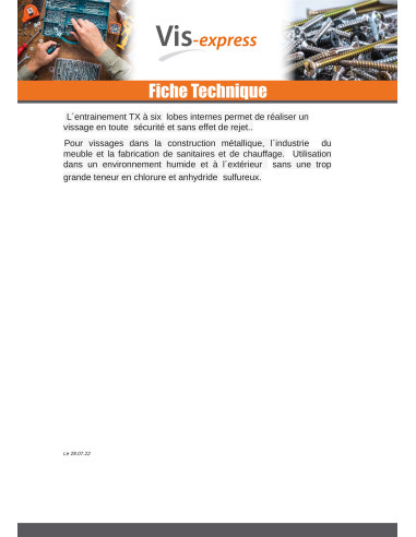 1 x Vis métaux Tête cylindrique TC T6 Inox A2...