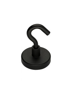 Crochet magnétique Diamètre 25 Acier zingué noir
