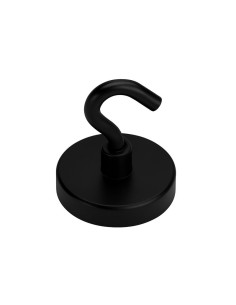 Crochet magnétique Diamètre 42 Acier zingué noir