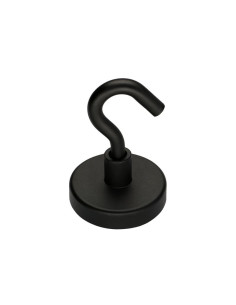 Crochet magnétique Diamètre 36 Acier zingué noir