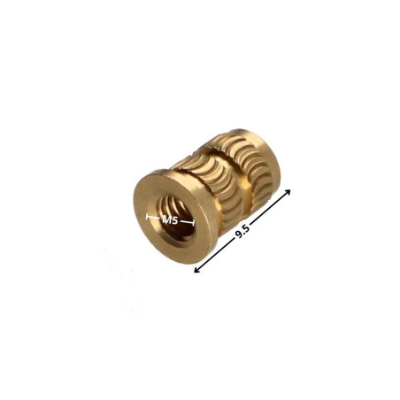 1 x Insert Avec Tête HEATFIX Laiton M5X9.5