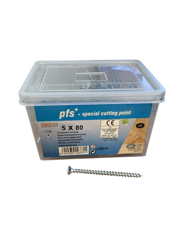 1 x Seau de 140 Vis bois agglo 5X80 Tête...