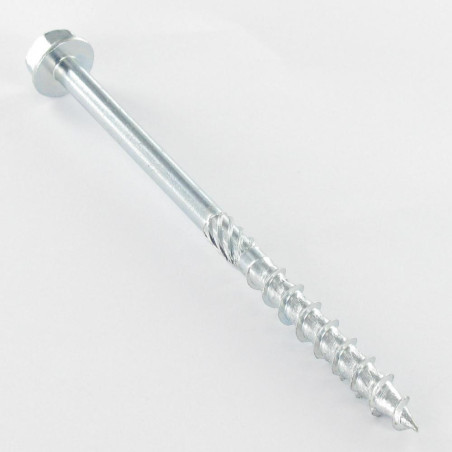 1 x Vis charpente TEKOR Tête hexagonale TH Pointe antifendage type 17 8X120 Filetée sur 50 TORX T40 zingué cr3 96 hbs