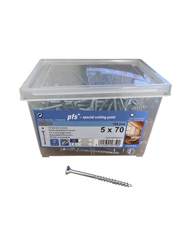 1 x Seau de 160 Vis bois agglo 5X70 Tête...