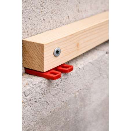 1 x CALE Fourchette 55X40 Epaisseur 3 Rouge