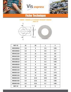Rondelle Conique RESSORT Inox 25.4X50X2 2