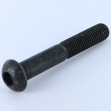 1 x Vis métaux BHC (Tête Bombée Hexagonal creux) M12X80 Filetage partiel Classe 10.9 Clé de 8 HC8 Acier zingué noir