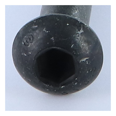 1 x Vis métaux BHC (Tête Bombée Hexagonal creux) M12X80 Filetage partiel Classe 10.9 Clé de 8 HC8 Acier zingué noir