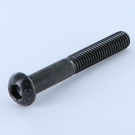 1 x Vis métaux BHC (Tête Bombée Hexagonal creux) M6X45 Filetage partiel Classe 10.9 Clé de 4 HC4 Acier zingué noir
