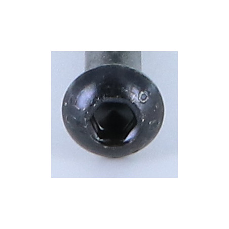 1 x Vis métaux BHC (Tête Bombée Hexagonal creux) M5X35 Filetage partiel Classe 10.9 Clé de 3 HC3 Acier zingué noir