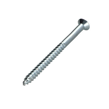 1 x Vis bois Tête fraisée Pozi N°3 6X80 Acier zingué