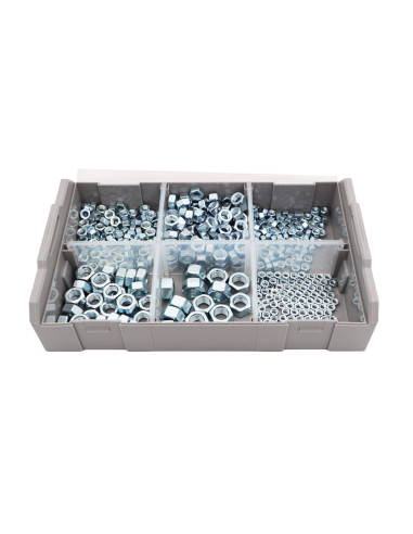 Coffret 440 écrous hexagonaux acier zingué