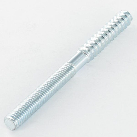 1 x Vis mixte pour pied de lit 8X100 42 Mm fileté bois 10 Mm partie lisse 48 Mm fileté métaux Acier zingué