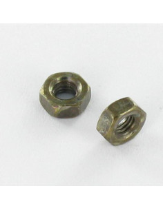 Ecrou hexagonale M4 Acier brut Vert OLIV