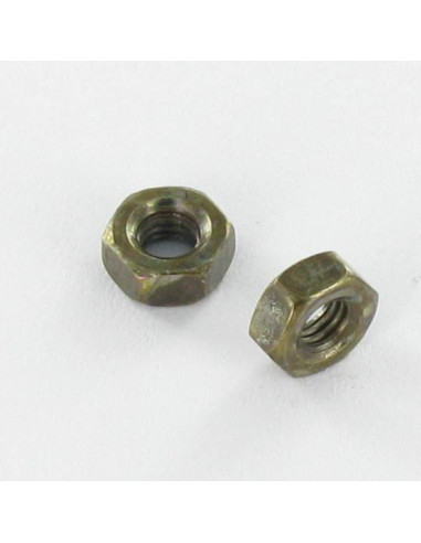 1 x Ecrou hexagonale M4 Acier brut Vert OLIV
