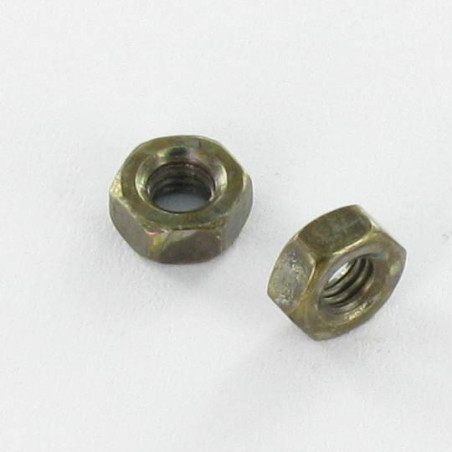 1 x Ecrou hexagonale M4 Acier brut Vert OLIV