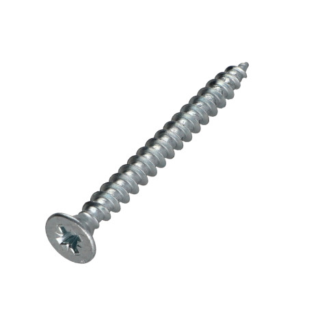 1 x VBA Vis bois agglo Premium Tête fraisée Pozi N°2 4X55 Acier zingué