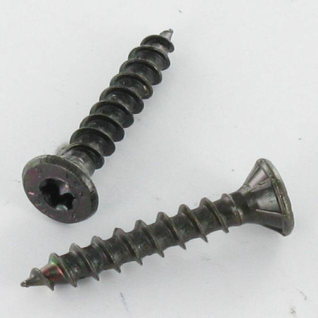 1 x VBA3 Tête fraisée Cranté 4X30 TORX T20 Acier zingué noir