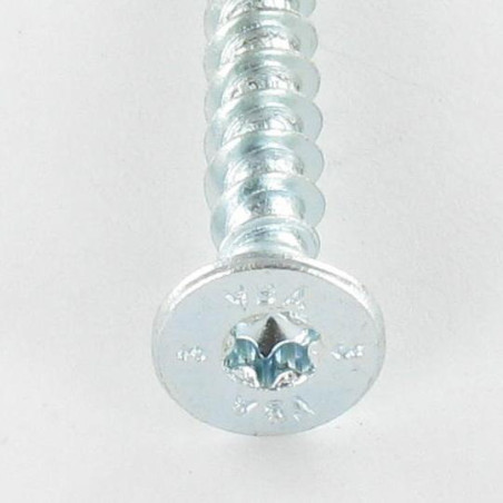 1 x VBA3 Tête fraisée Cranté 8X360 Filetée sur 124 TORX T40 Acier zingué