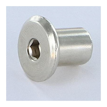 1 x Combifix Ecrou relieur Tête plate Diamètre de tête: 15 Diamètre du corps 9 Longueur sous tête 15 M6 Clé de 4 HC4