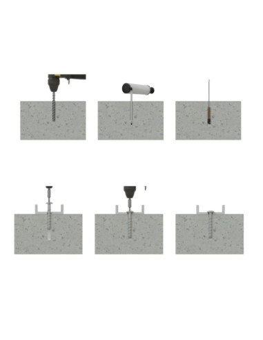 1 x Vis béton Tête Bombée TORX TORX T30 6X40...