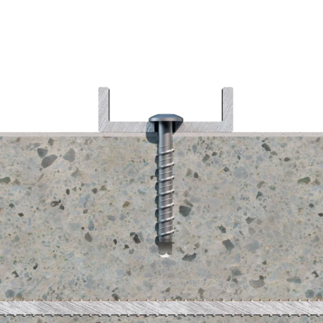 1 x Vis béton Tête Bombée TORX TORX T30 6X50 Acier zingué