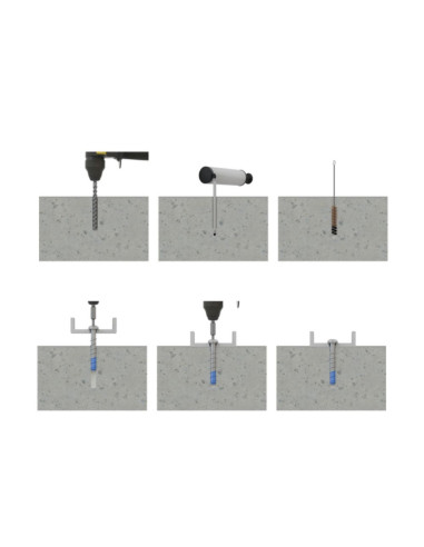 1 x Vis béton Tête cylindrique TC TORX T40 6X60...